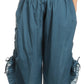 Sakkas Loore Womens Wide Leg Gaucho Pants Cotton with Pockets and Smock Waist