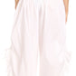 Sakkas Loore Womens Wide Leg Gaucho Pants Cotton with Pockets and Smock Waist
