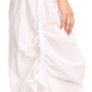 Sakkas Loore Womens Wide Leg Gaucho Pants Cotton with Pockets and Smock Waist