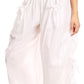 Sakkas Loore Womens Wide Leg Gaucho Pants Cotton with Pockets and Smock Waist