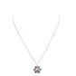 Two Tone Brass Metal Paw Pendant Necklace