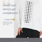 Pima Cotton Dot Dot Dot Luxury Boxy T-Shirt - Stone/Titanium