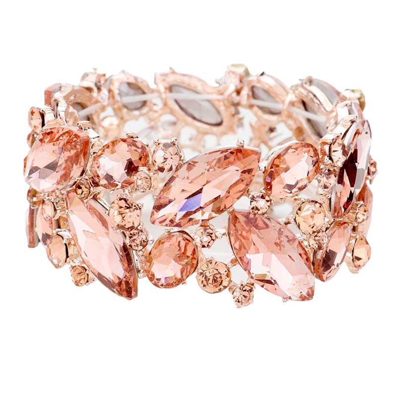Marquise Crystal Stretch Evening Bracelet