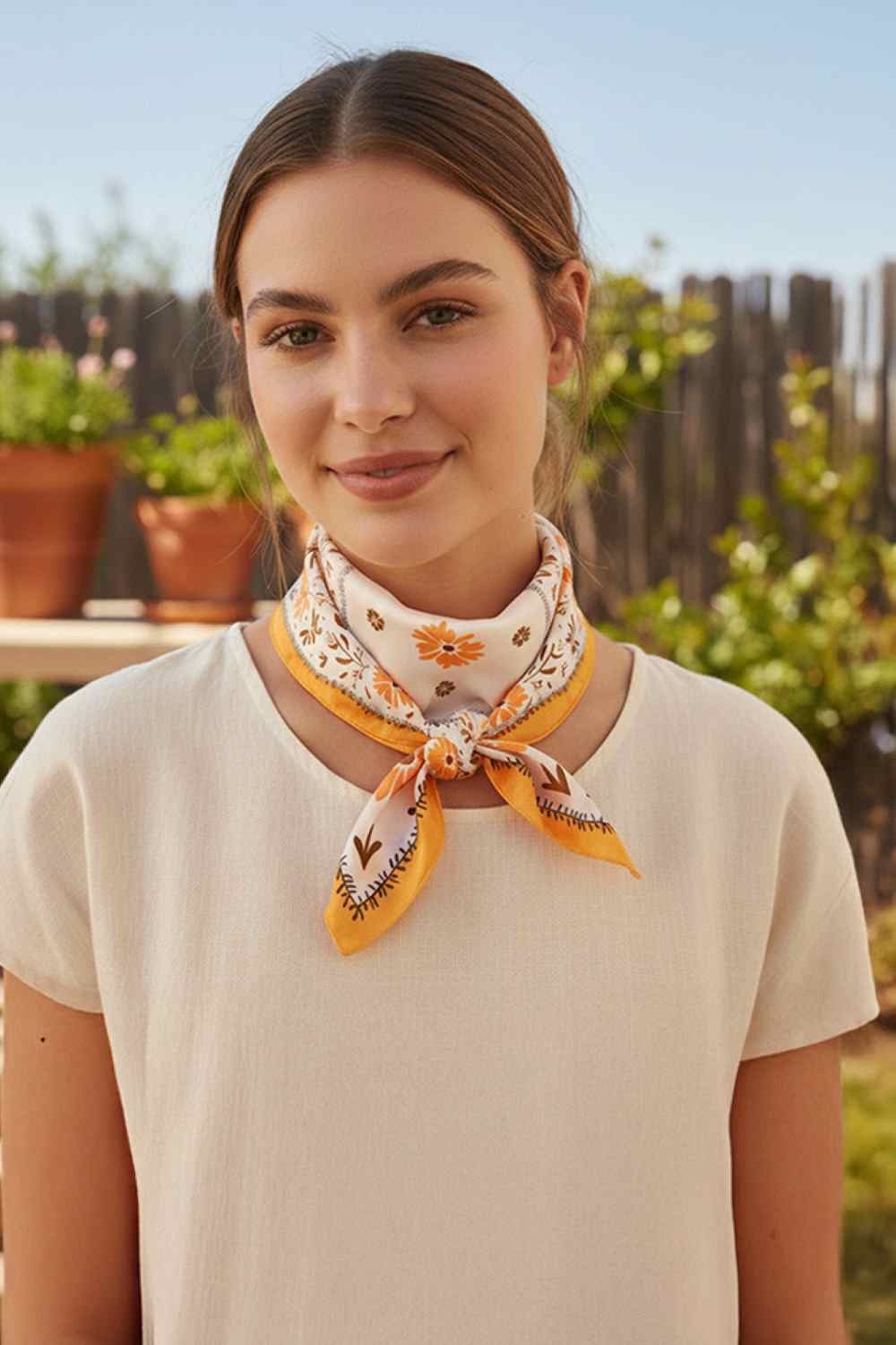 Pañuelo Bandana Estampado de Flores