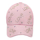 Bling Love Message Patterned Baseball Cap