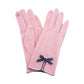 Bow Pointed Faux Suede Smart Touch Gloves
