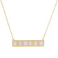 Bride Gold Dipped Enamel Rectangle Message Pendant Necklace