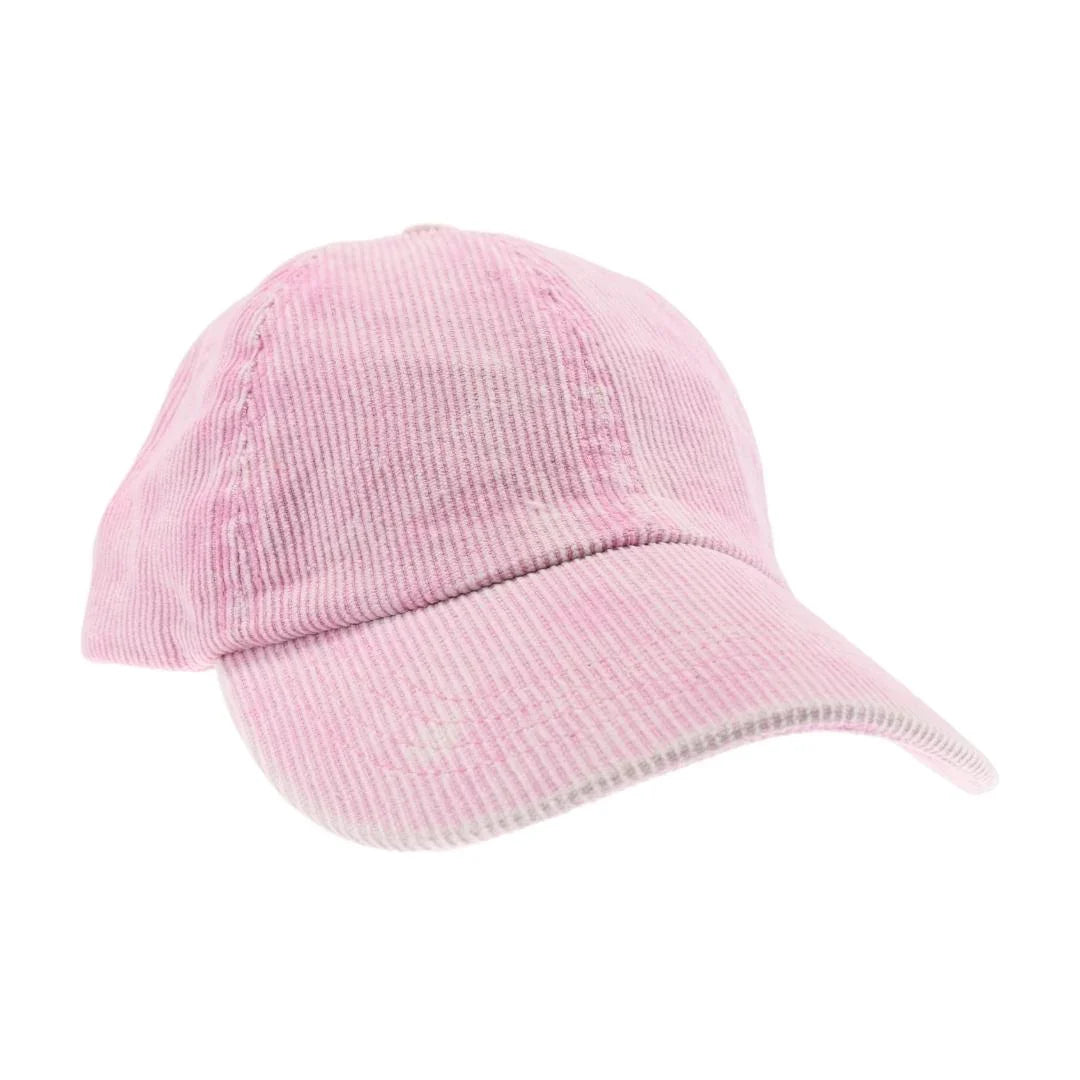 C.C Women's Stonewashed Corduroy Criss Cross Ponytail Cap