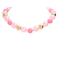 Chunky Glass Metal Ball Beaded Necklace