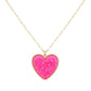 Druzy Heart Pendant Necklace