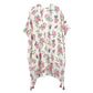 Elegant Flower Printed Cover Up Kimono Poncho