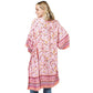 Floral Patterned Cover Up Kimono Poncho