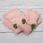 Fuzzy Reindeer Ear Fingerless Flap Winter Gloves