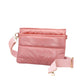Glossy Solid Puffer Crossbody Bag