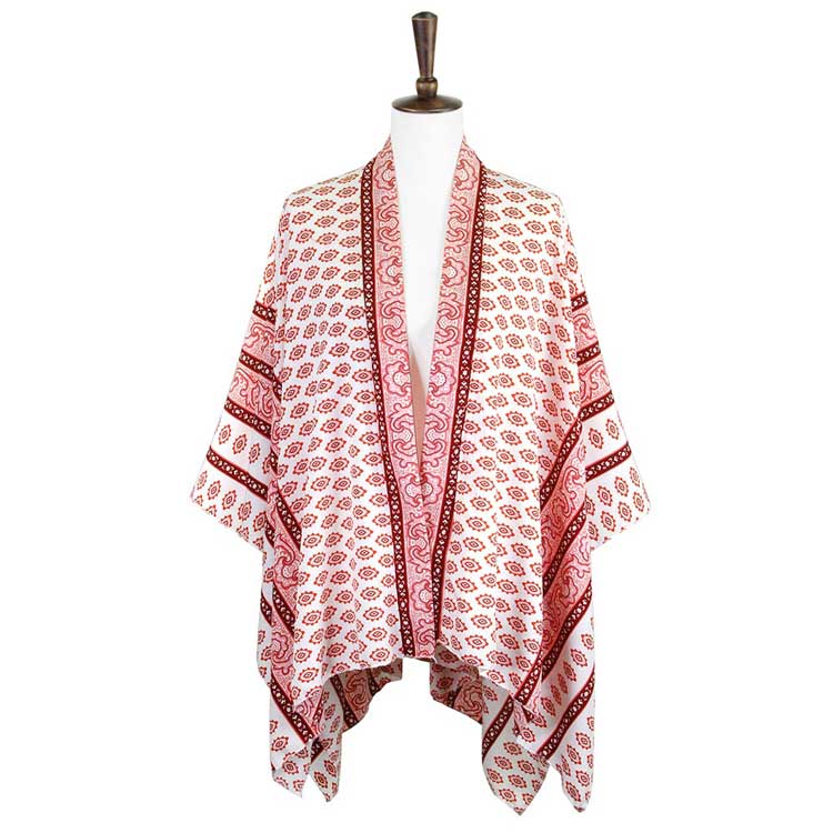 Greek Mati Mataki Printed Cover Up Kimono Poncho
