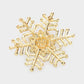 Crystal Pave Snowflake Pin Brooch Pendant