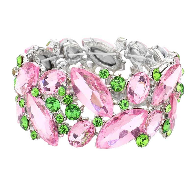 Marquise Crystal Stretch Evening Bracelet