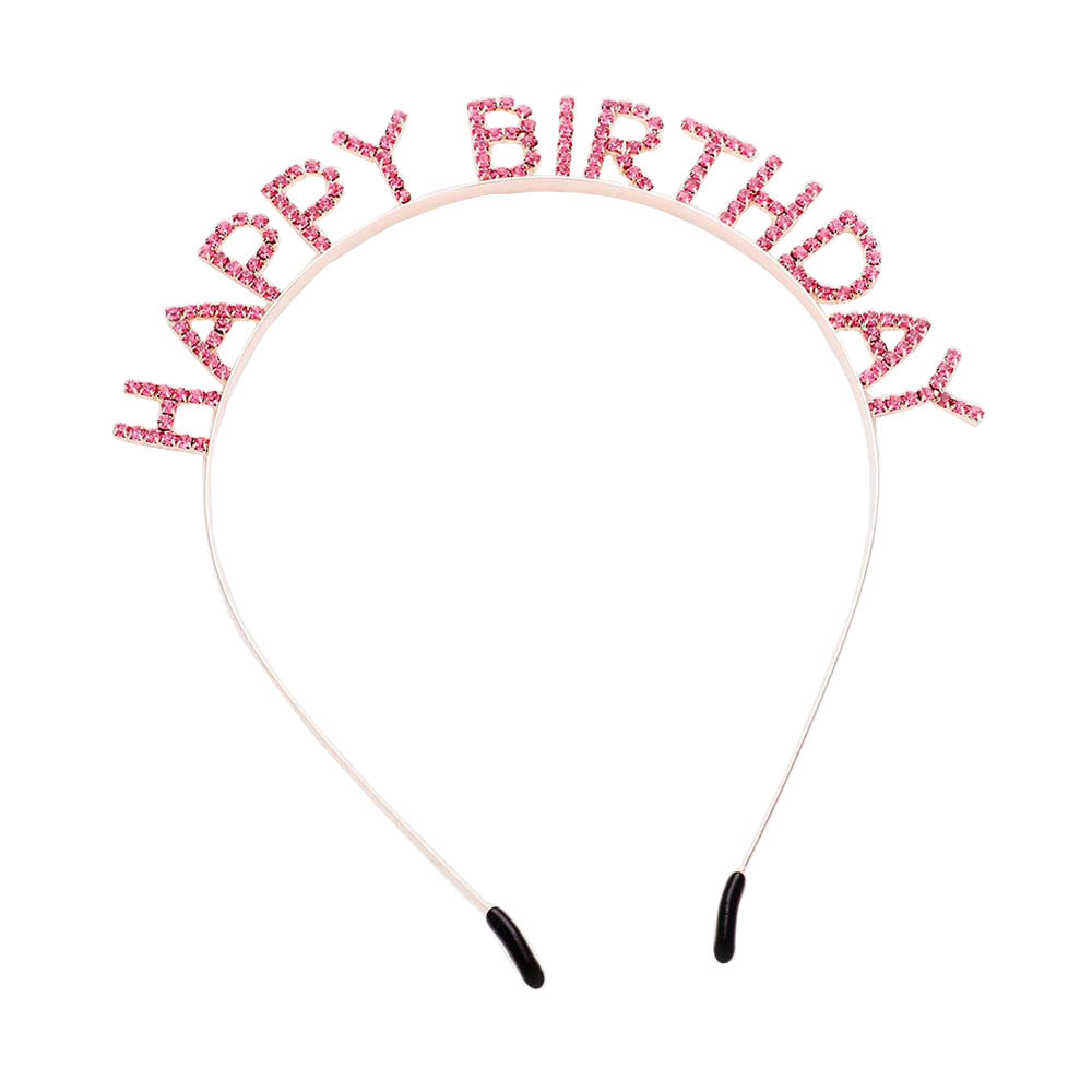 Happy Birthday Crystal Rhinestone Headband