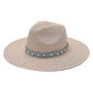 Pearl Embellished Aztec Band Panama Sun Hat
