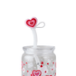 Pink + Red Heart Straw Topper