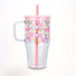 Pink Seahorses & Sea Flowers 20oz Kids Tumbler with Handle, Lid & Straw
