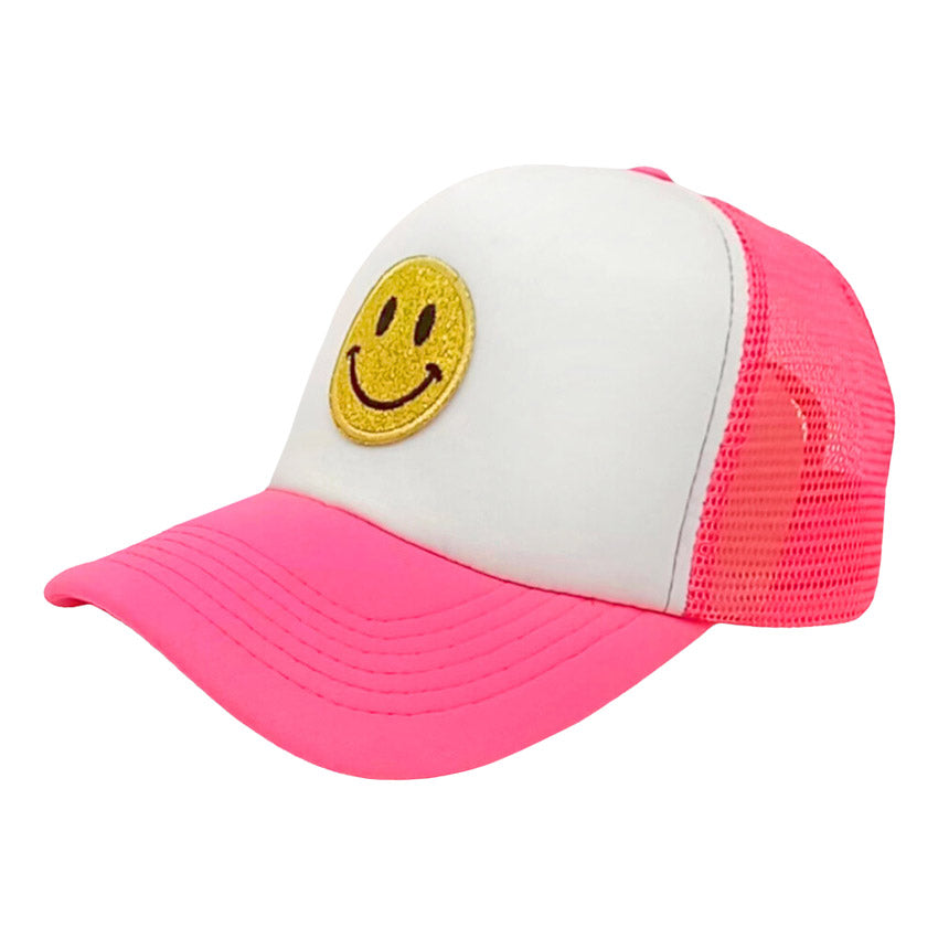 Smile Patch Mesh Back Baseball Cap