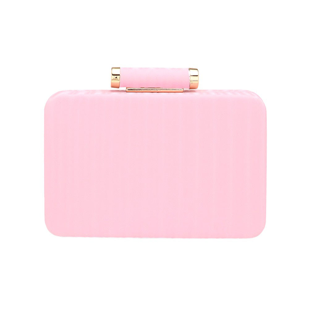 Solid Embossed Clutch Crossbody Bag