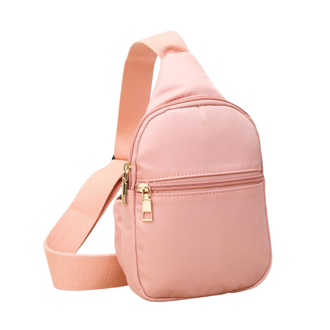 Solid Nylon Mini Sling Bag