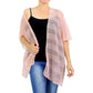 Striped Net Cover Up Kimono Poncho