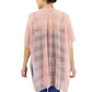 Striped Net Cover Up Kimono Poncho