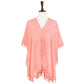 Tassel Trimmed Solid Cover Up