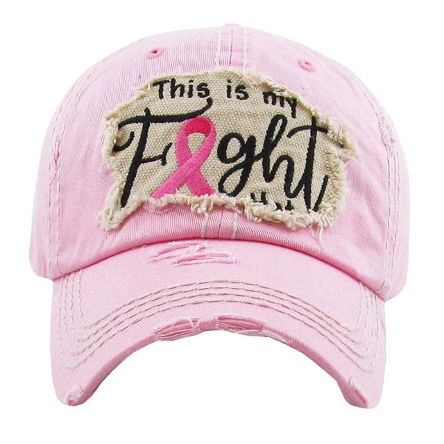 This is my Fight Hat Pink Ribbon Vintage Baseball Cap