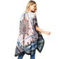 Tie Dye Boho Printed Cover Up Kimono Poncho