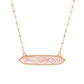 Trendy Patterned Hexagon Pendant Necklace
