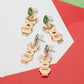 Whimsical Cute Holiday Reindeer Dangle Earrings