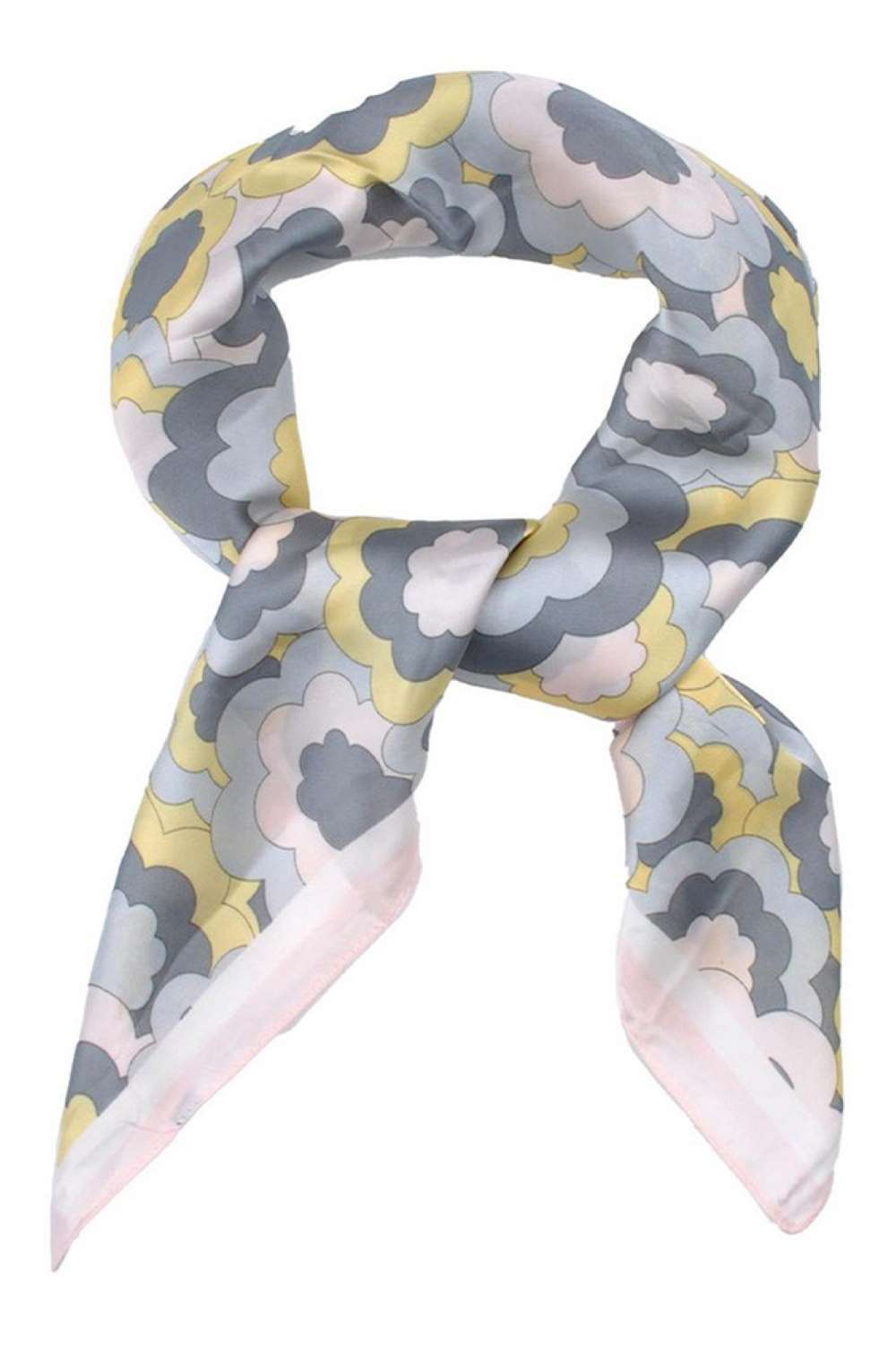 Floral Illustrated Layered Bandana Summer Scarf
