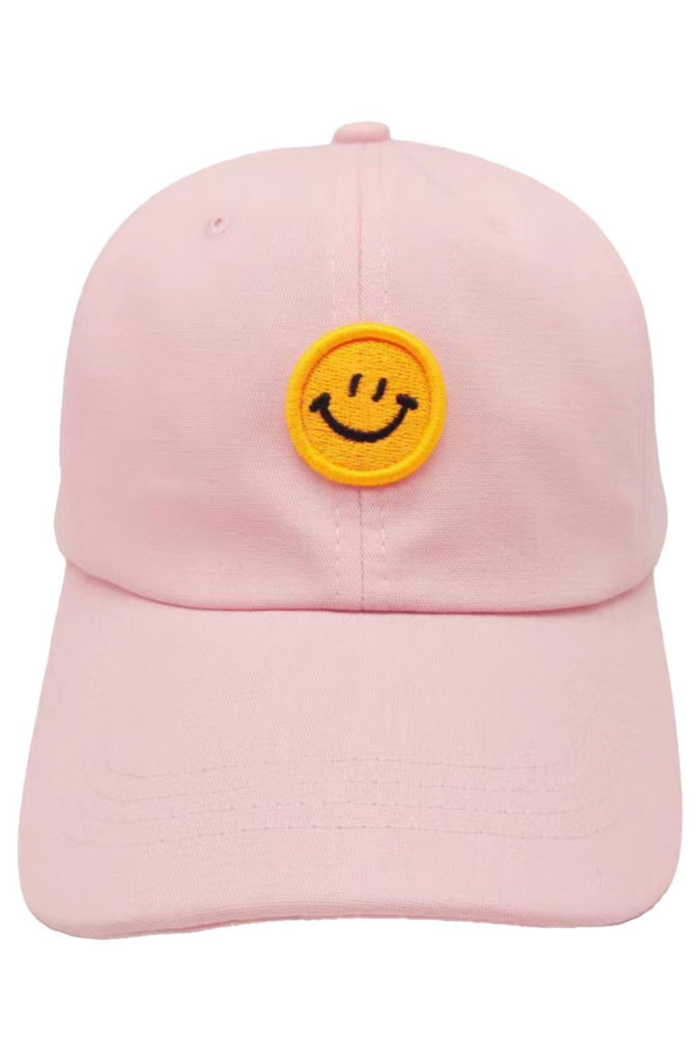 Happy Face Patch Pastel Tone Baseball Cap