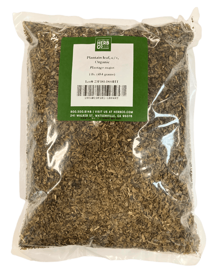 Plantain Leaf, Organic, Cut, Sifted