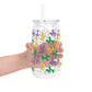 Balloon Dog Mardi Gras Glass Cups