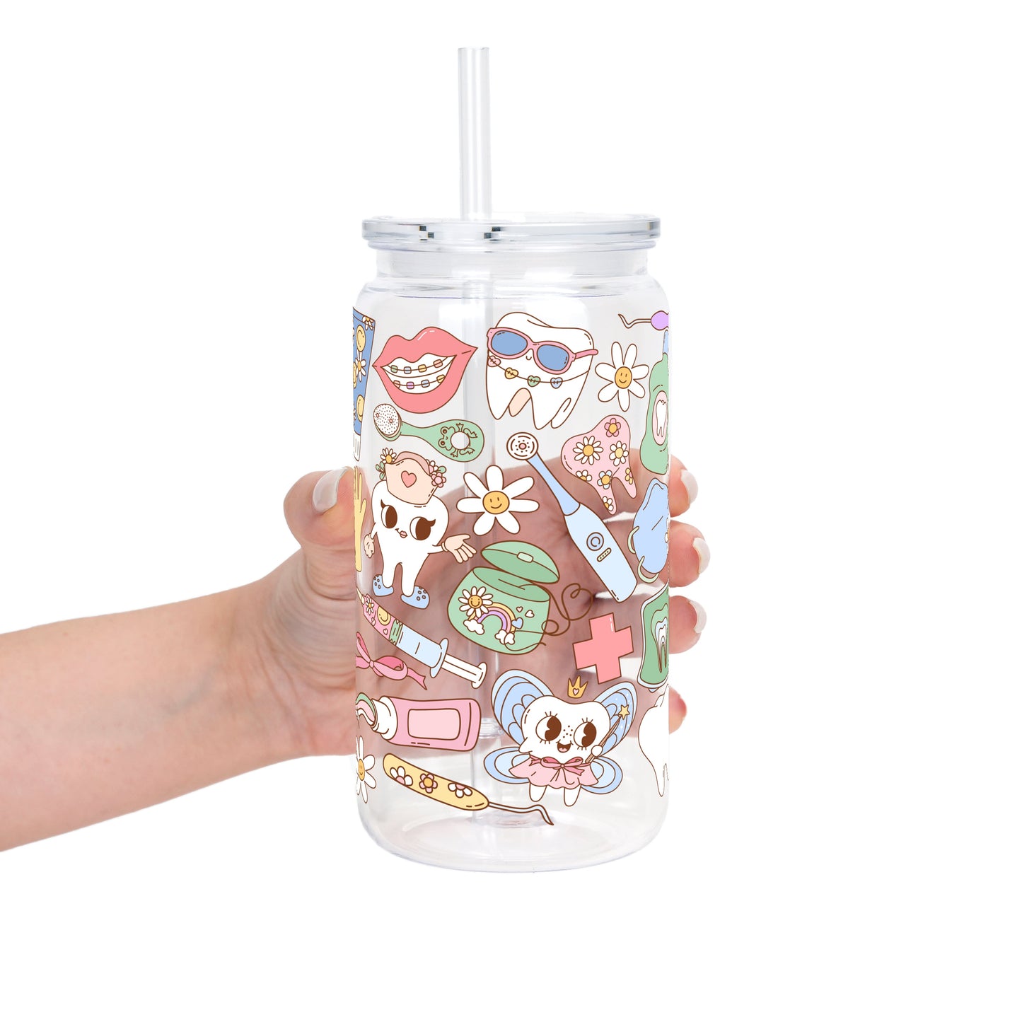 Groovy Dental Glass Cups