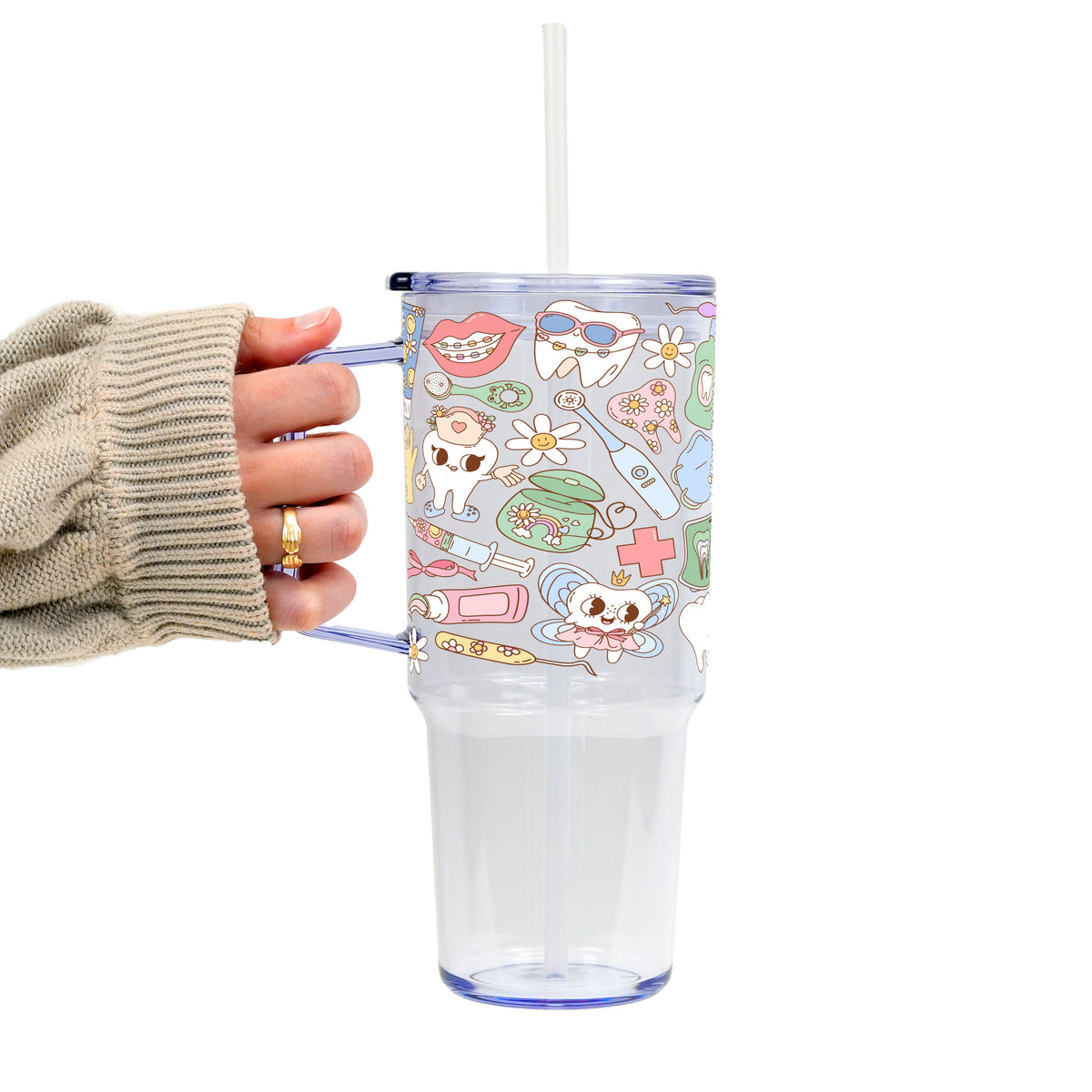Groovy Dental Glass Cups