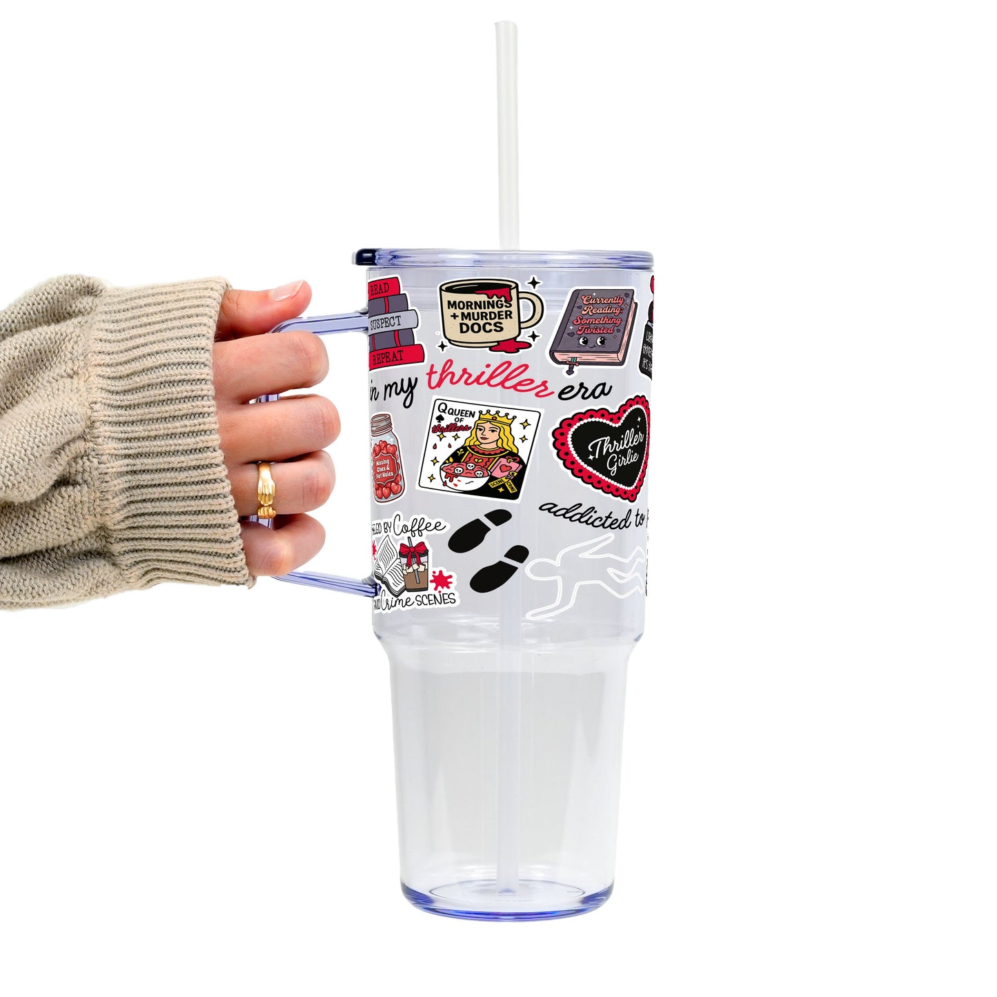 Thriller True Crime Glass Cups