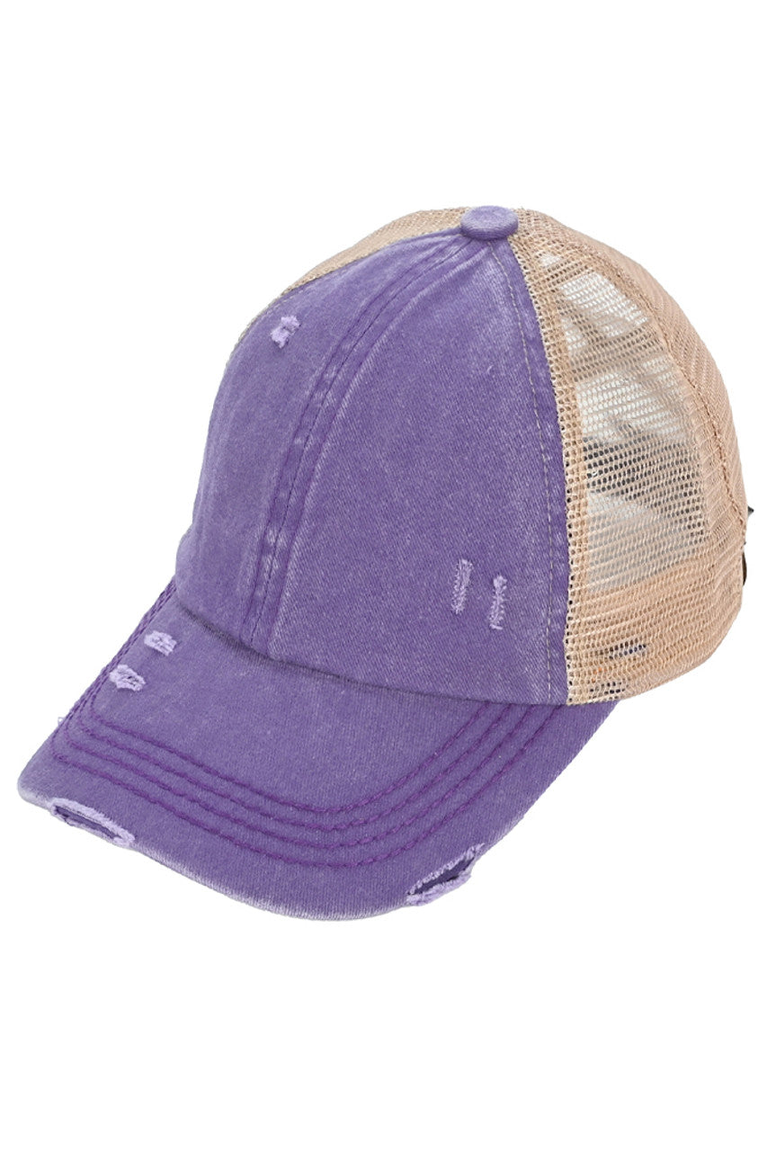 C.C Women's Baseball Ponytail Cap