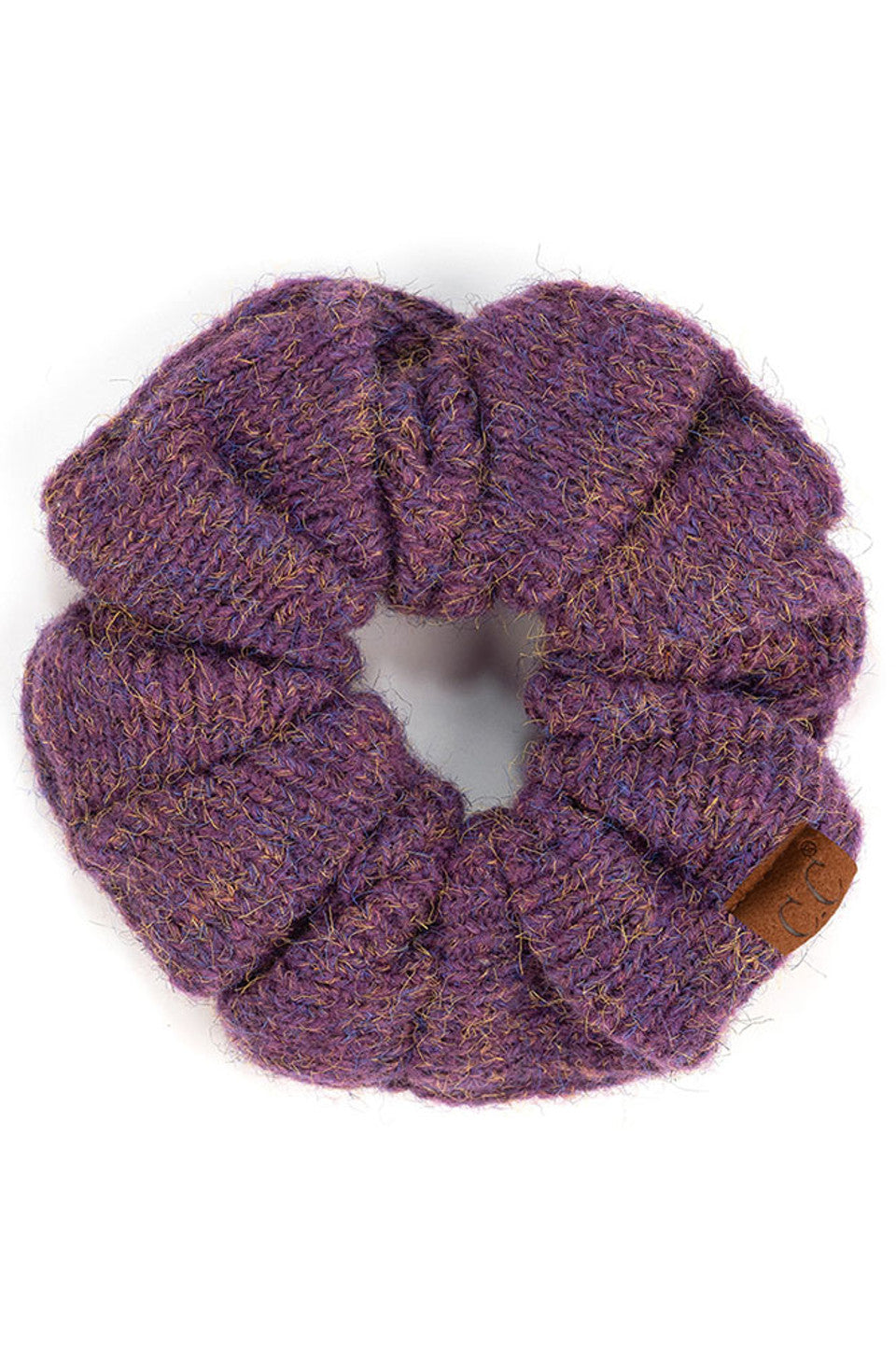 C.C Multi Yarn Knit Solid Color Soft Scrunchies
