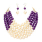 Chunky Multi Strand Pearl Bib Necklace