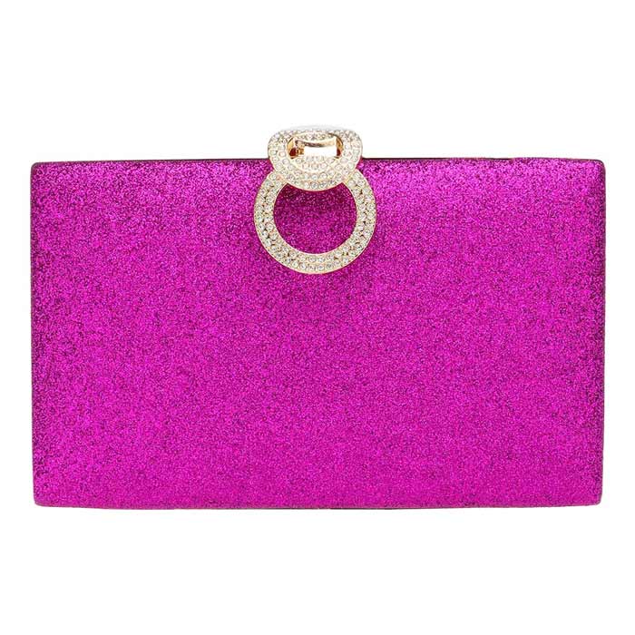 Shimmery Evening Clutch Crossbody Bag