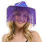 Shiny Western Cowboy Hat with Fringe