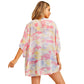 Trendy Tie Dye Cover Up Kimono Poncho