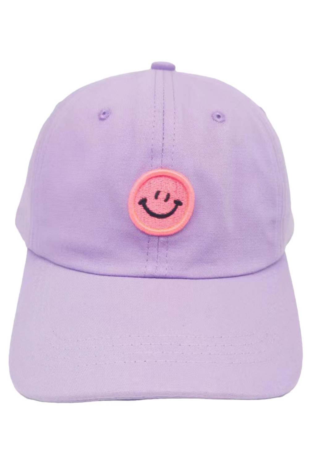Happy Face Patch Pastel Tone Baseball Cap