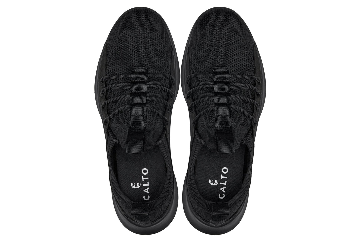 CALTO - Q130 - 2.4 Inches Taller (Black/Black Sole) - Ultra Lightweight Sneakers